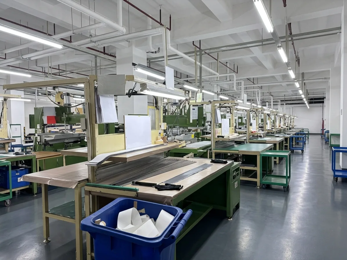 Layup and rolling on the production floor